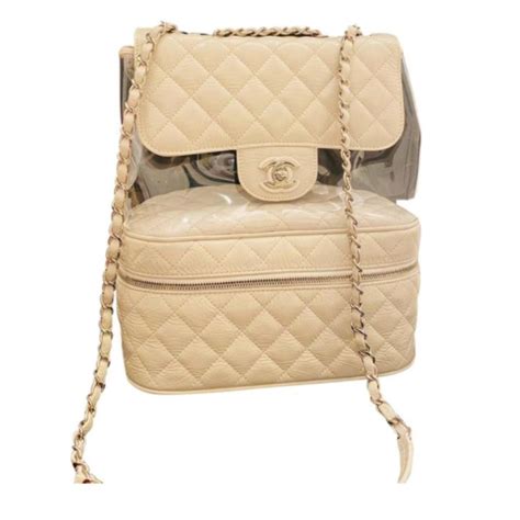 yellow quilted chanel bag|off white chanel backpack.